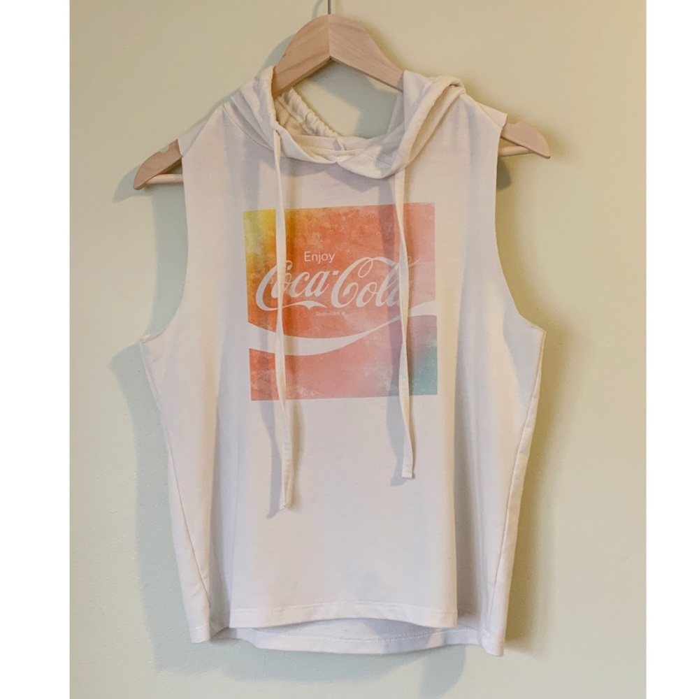 Coca Cola fun kitschy hooded tank in size medium M